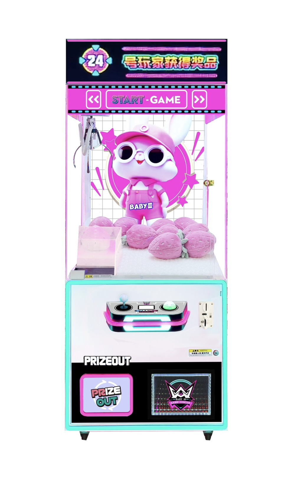 Máy Gắp Thú Màn Hình LED - Màu hồng - Baby 3