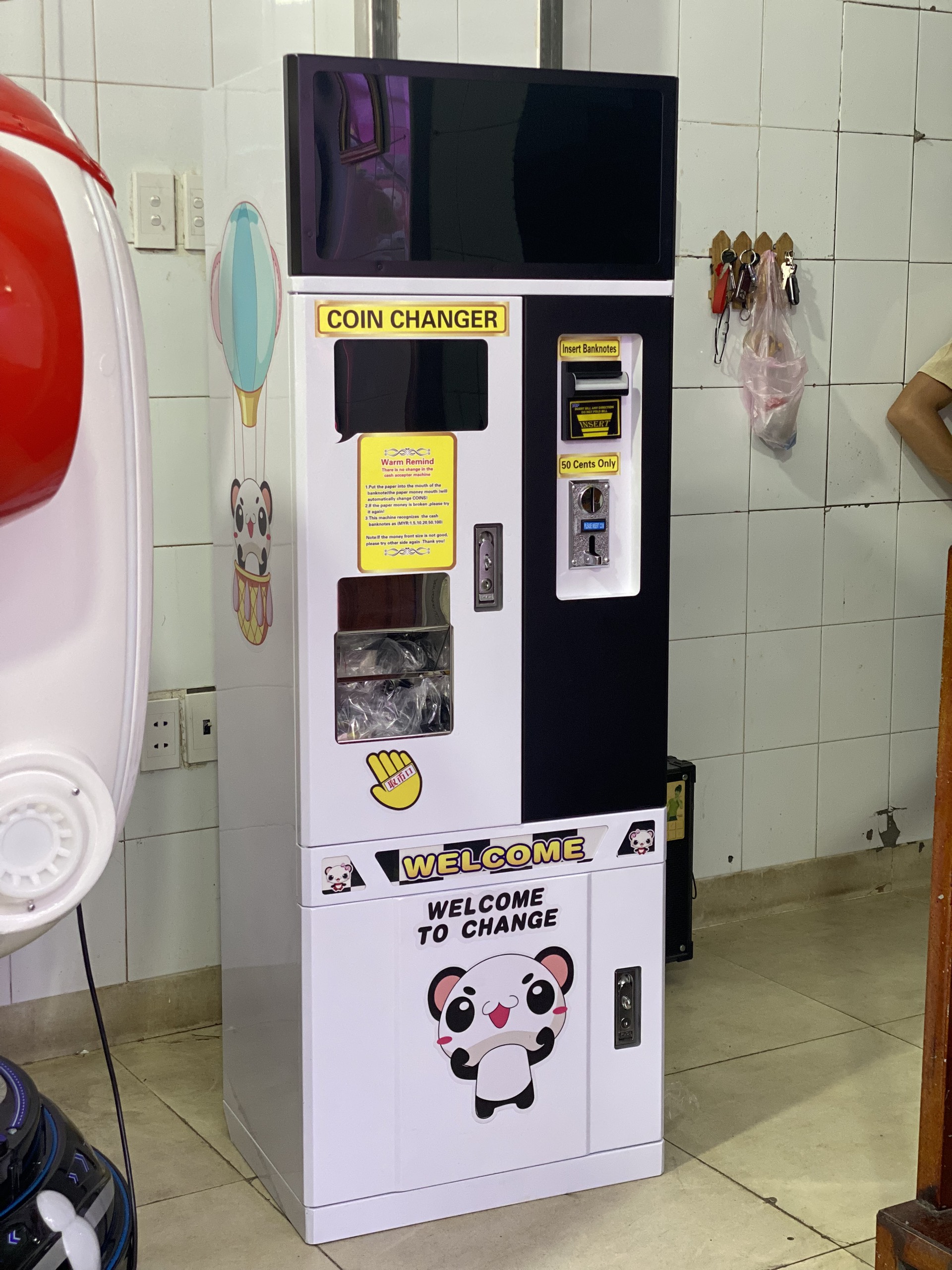 Máy bán xu tự động | Màu trắng