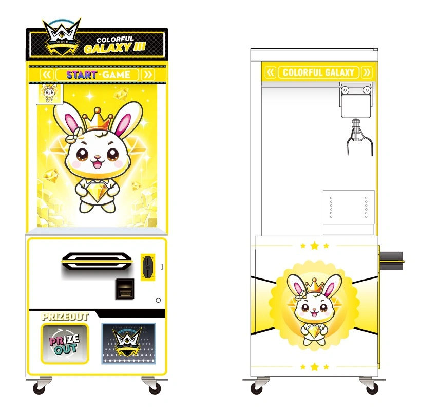 Máy gắp gấu bông GALAXY III - Màu vàng – Công Nghệ Ánh Sáng Neon Mới Lạ