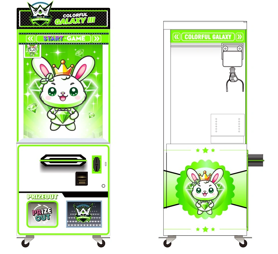 Máy gắp gấu bông GALAXY III - Màu xanh lá – Công Nghệ Ánh Sáng Neon Mới Lạ