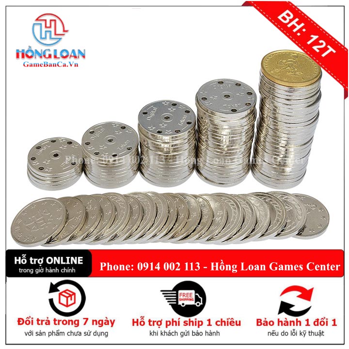 Tiền Xu, thẻ xu, thẻ xèng, xu máy bắn cá 2 nguoi